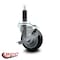 Service Caster 4'' Black Poly Swivel 1'' Expanding Stem Caster with Brake SCC-EX20S414-PPUB-BLK-TLB-1 - alternate 3